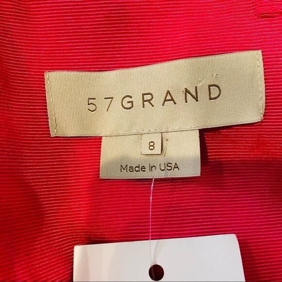 57 Grand One Shoulder Pink/Fuchsia Party Dress Size 8 - Picture 7 of 7